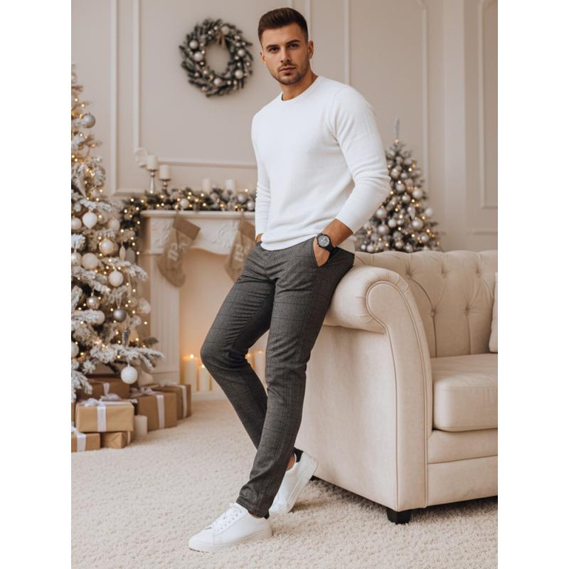 Férfi grafit színű alkalmi nadrág