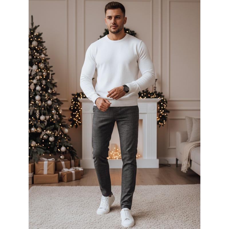 Férfi grafit színű alkalmi nadrág