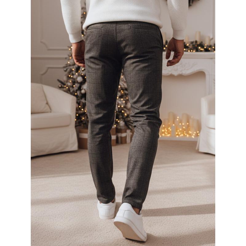 Férfi grafit színű alkalmi nadrág