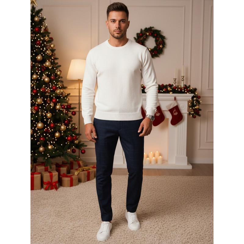 Pánske chino nohavice, tmavomodré