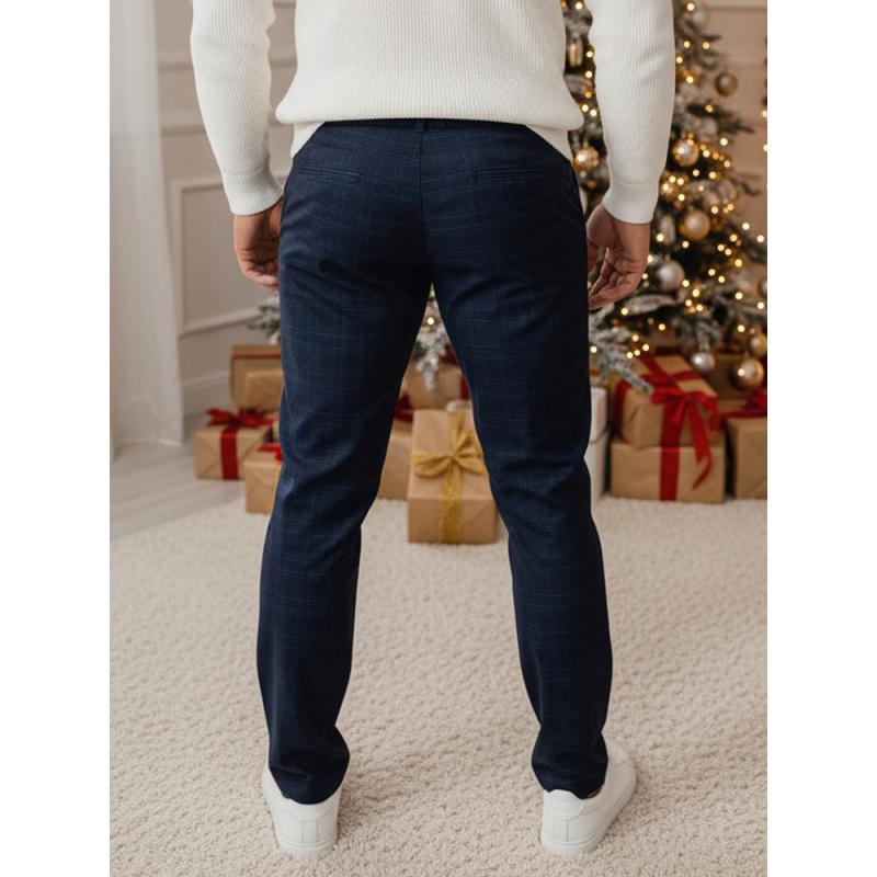 Pánske chino nohavice, tmavomodré