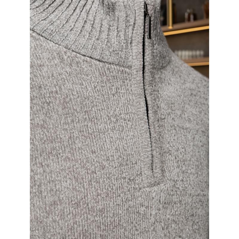 Pánský svetr s rolákem světle šedý