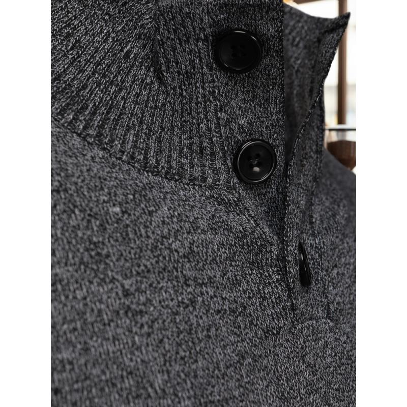 Pánský svetr s rolákem světle šedý