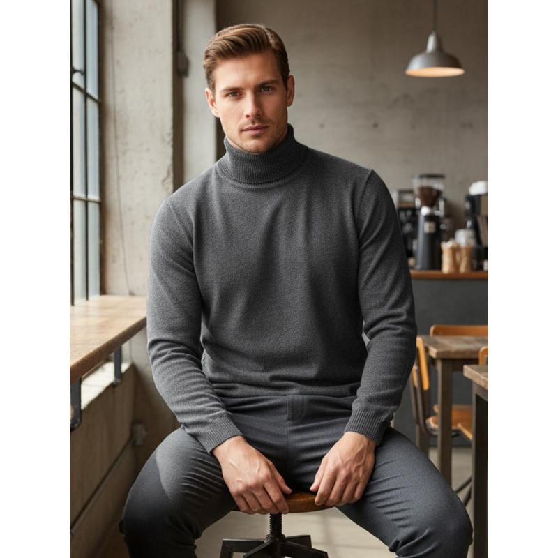 Pánský rolák světle šedý