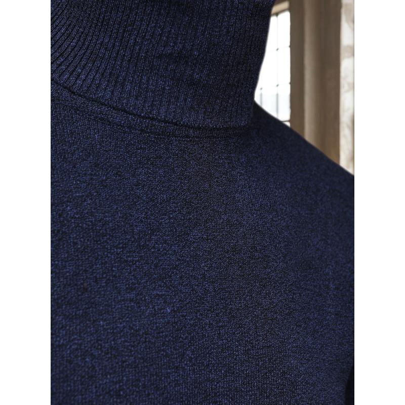 Férfi pulóver sötétkék színben