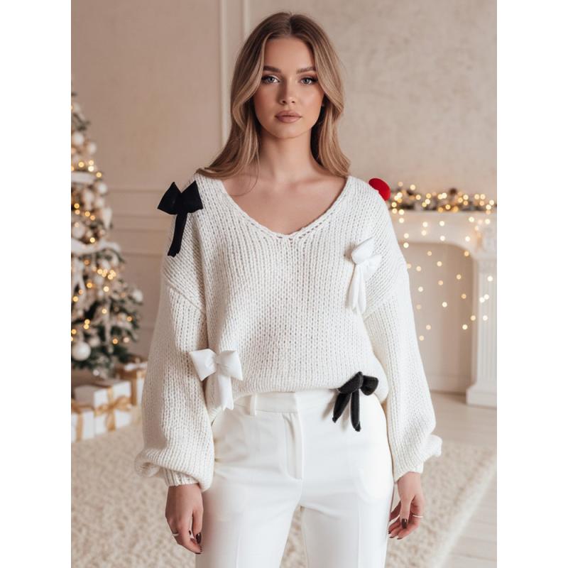 Dámský svetr one size PUREBOW ecru