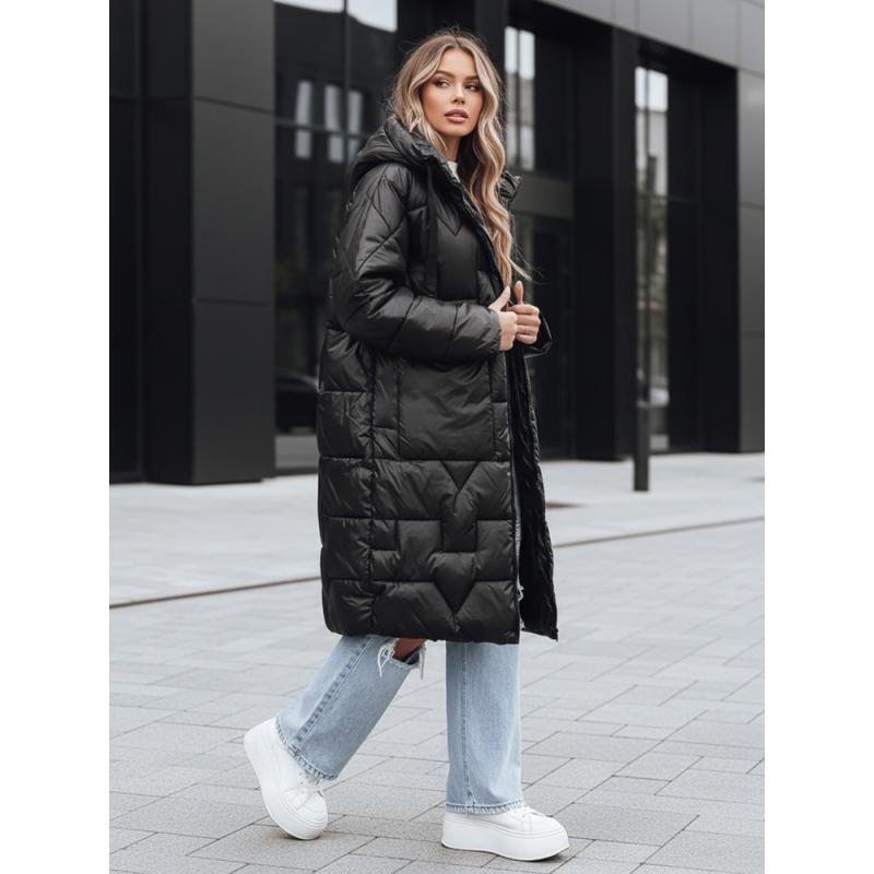 Dámská zimní bunda oversize černá