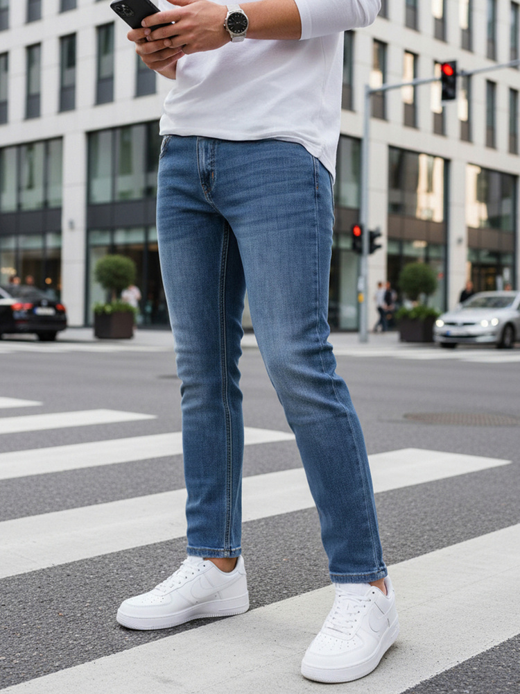Pánské slim fit džíny, modrá