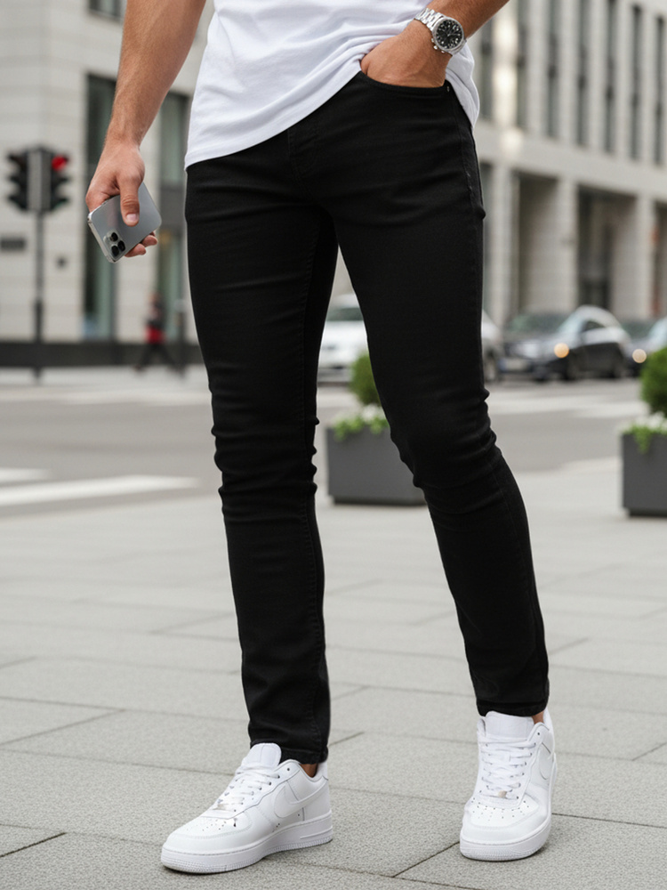 Pánské slim fit džíny, černá