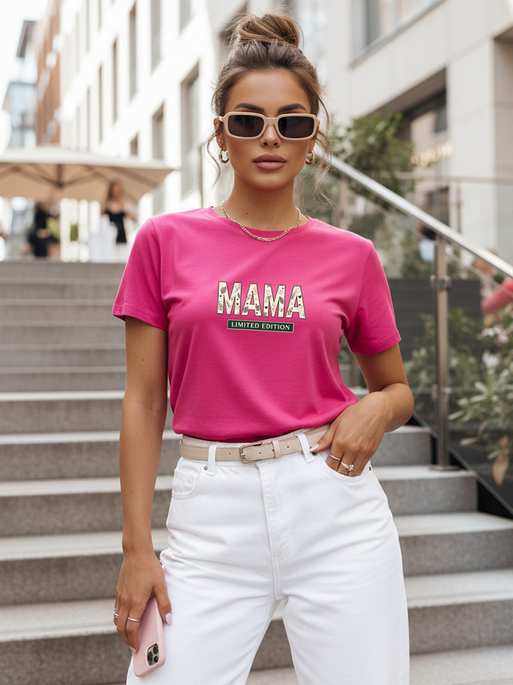 Női klasszikus póló Mama Limited Edition felirattal, rózsaszín