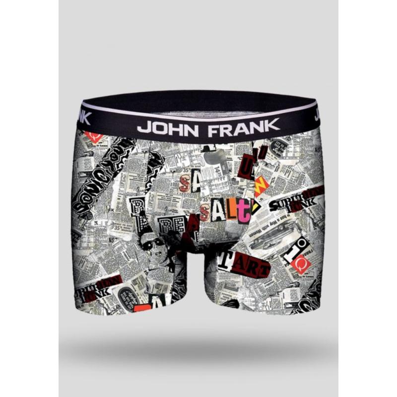 Pánské boxerky John Frank JFBD221 Noviny