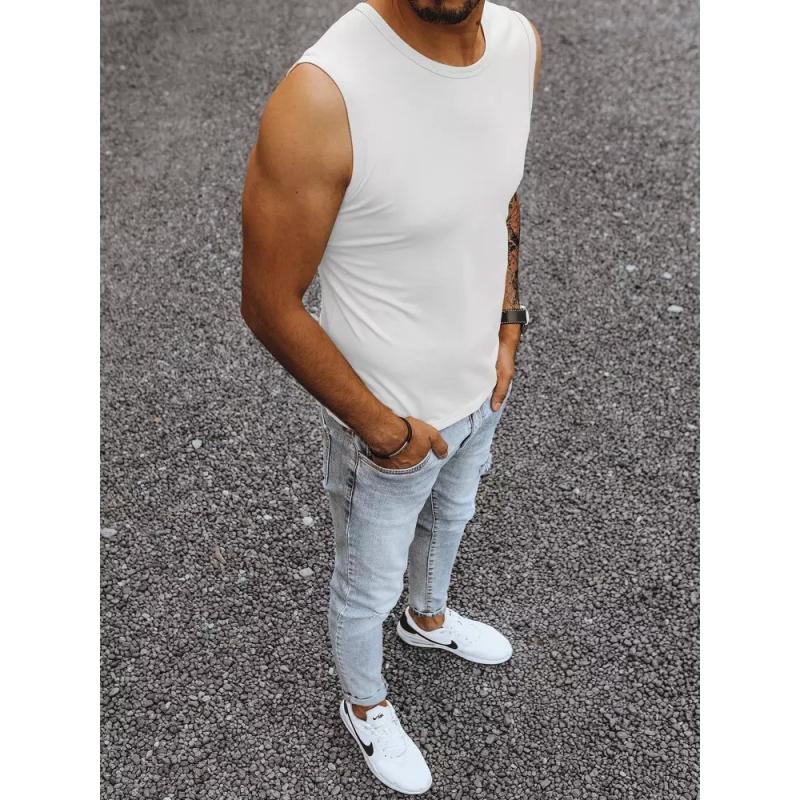 Pánský nátělník bez potisku bílý
