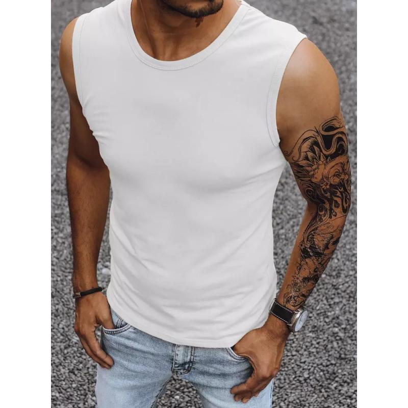 Pánský nátělník bez potisku bílý