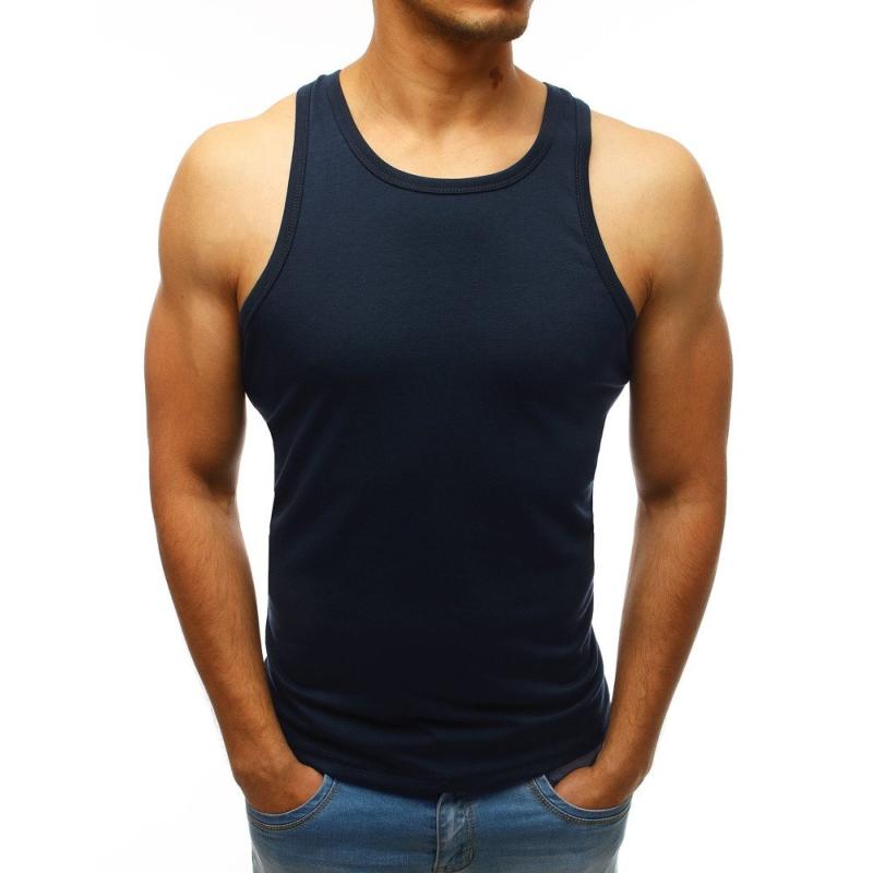 Férfi nyomtatás nélküli ing sötétkék