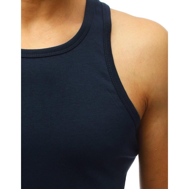 Férfi nyomtatás nélküli ing sötétkék