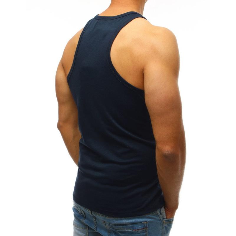 Férfi nyomtatás nélküli ing sötétkék