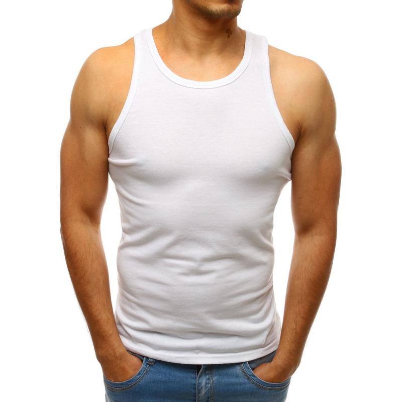 Pánský nátělník bez potisku bílý