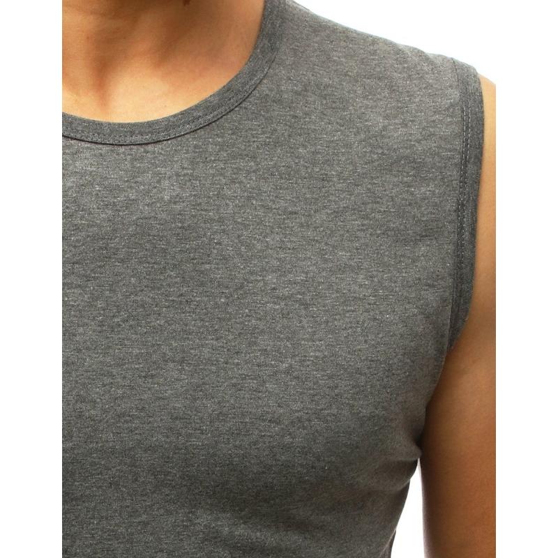 Pánsky nátelník bez potlače antracitový