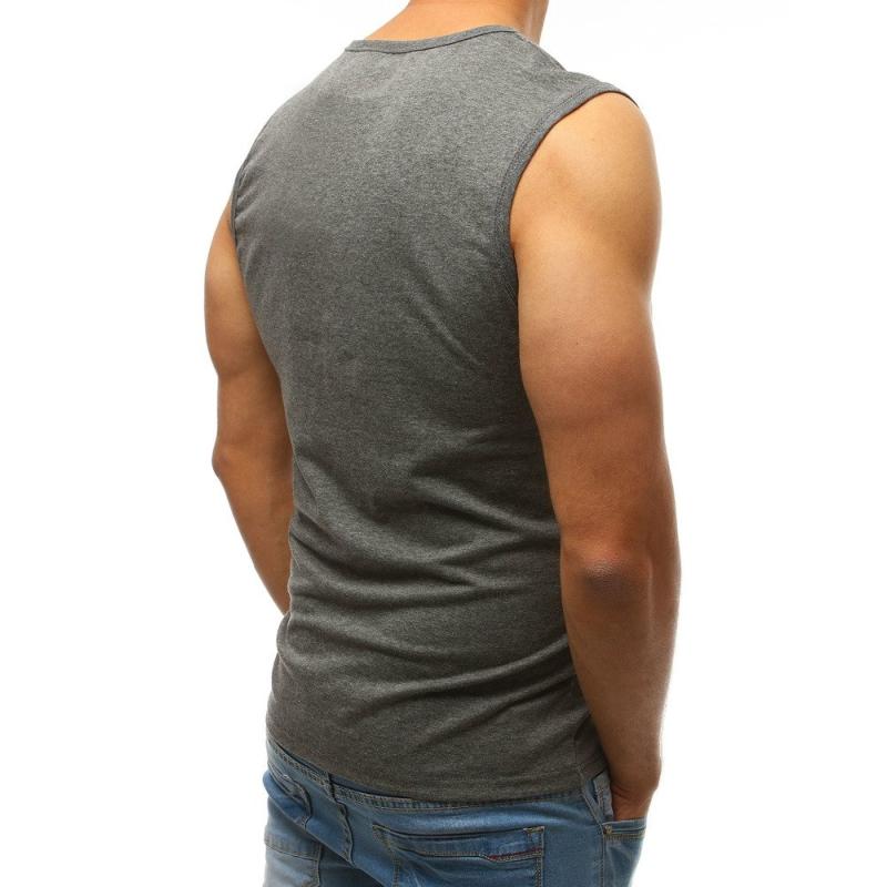 Pánsky nátelník bez potlače antracitový