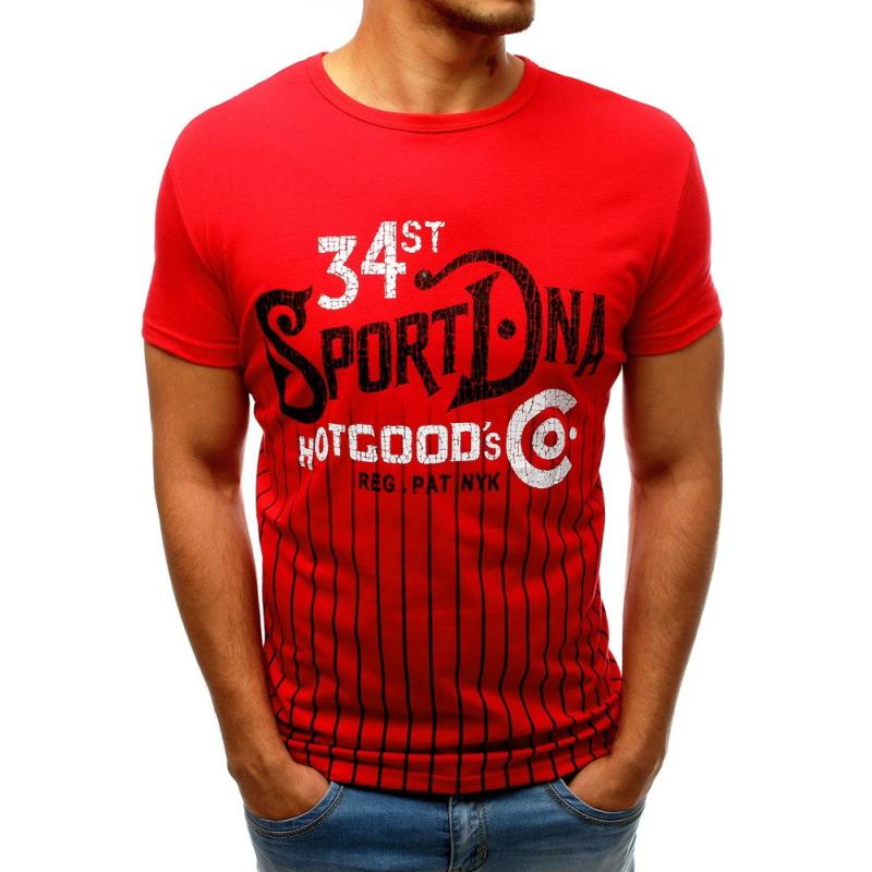 Pánske STYLE tričko s potlačou červenej