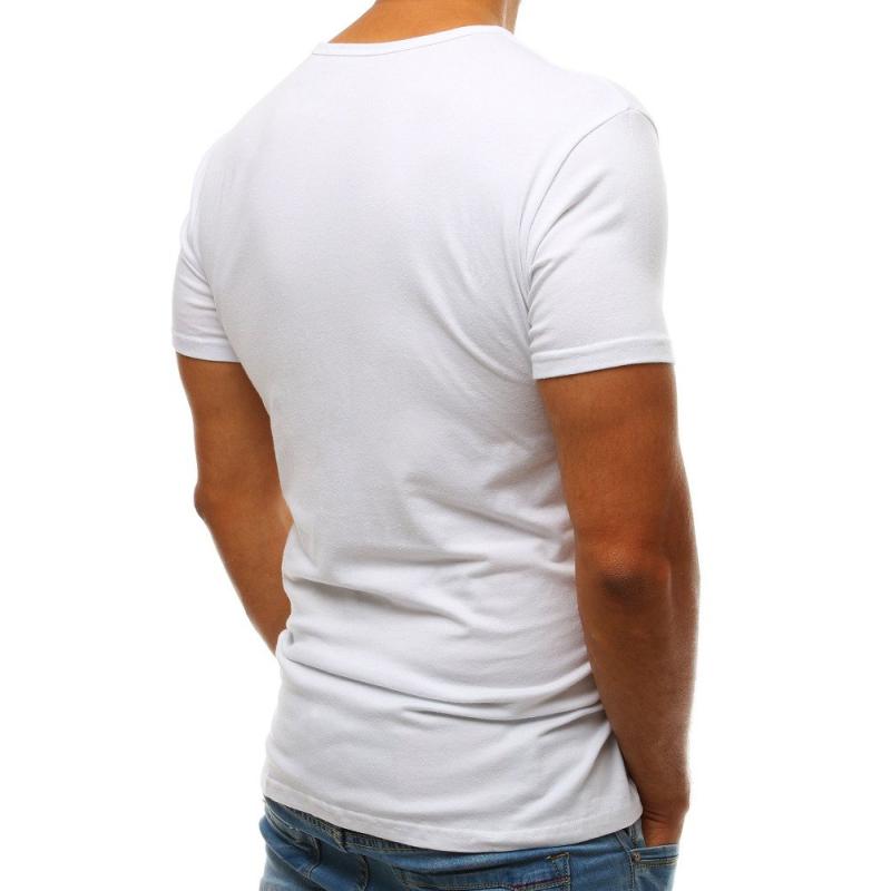 Pánské STYLE tričko s potiskem bílé