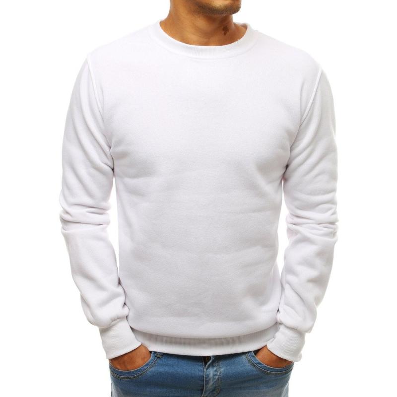 Férfi egyszínű pulóver fehér