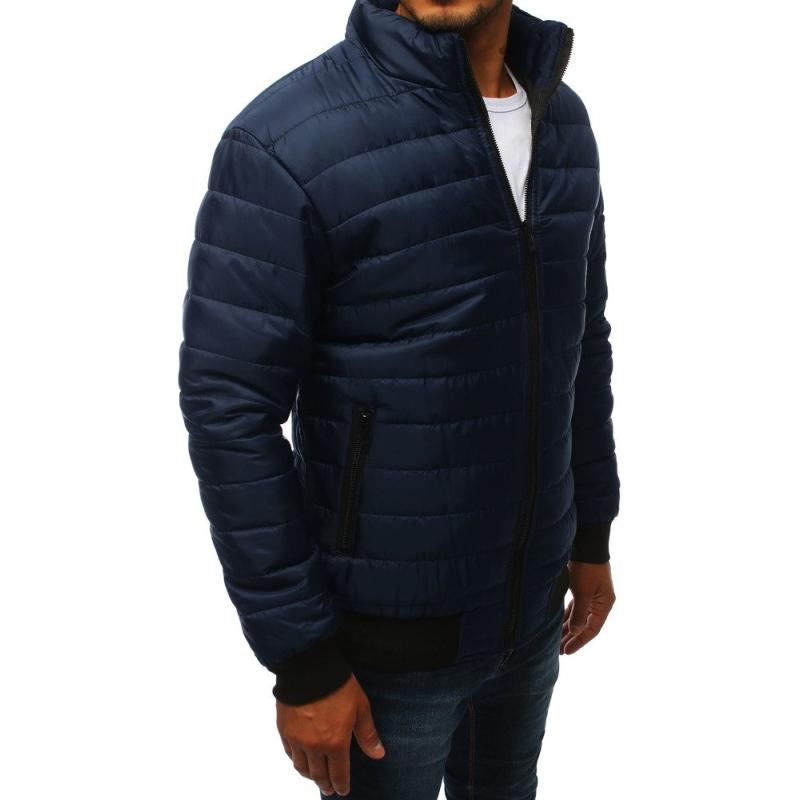 Férfi FALL átmeneti kabát steppelt sötétkék