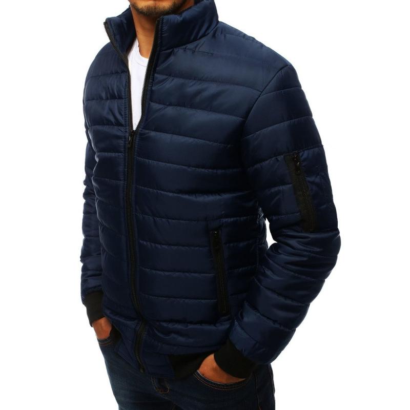 Férfi FALL átmeneti kabát steppelt sötétkék