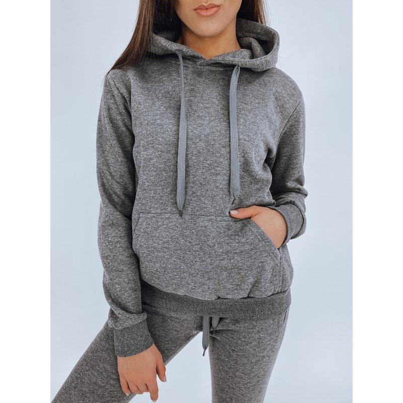 Dámská BASIC mikina s kapucí antracitová