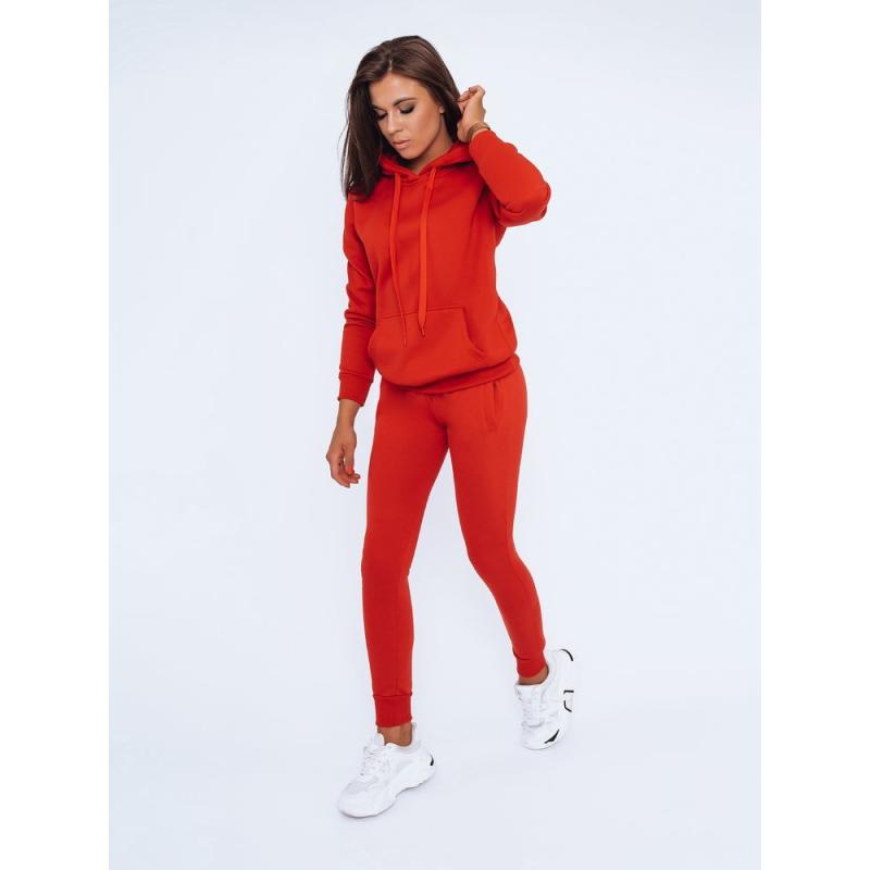 Női BASIC kapucnis pulóver piros