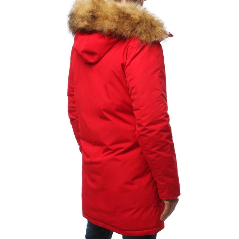 Férfi télikabát kabát téli piros