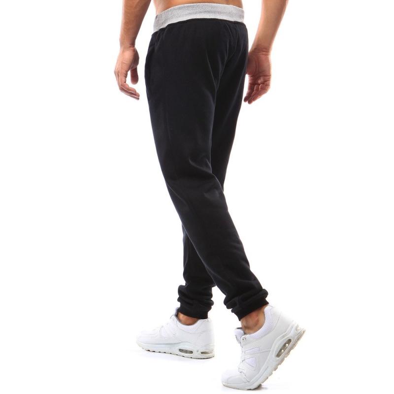 Férfi melegítőnadrág fekete, fix derékkal