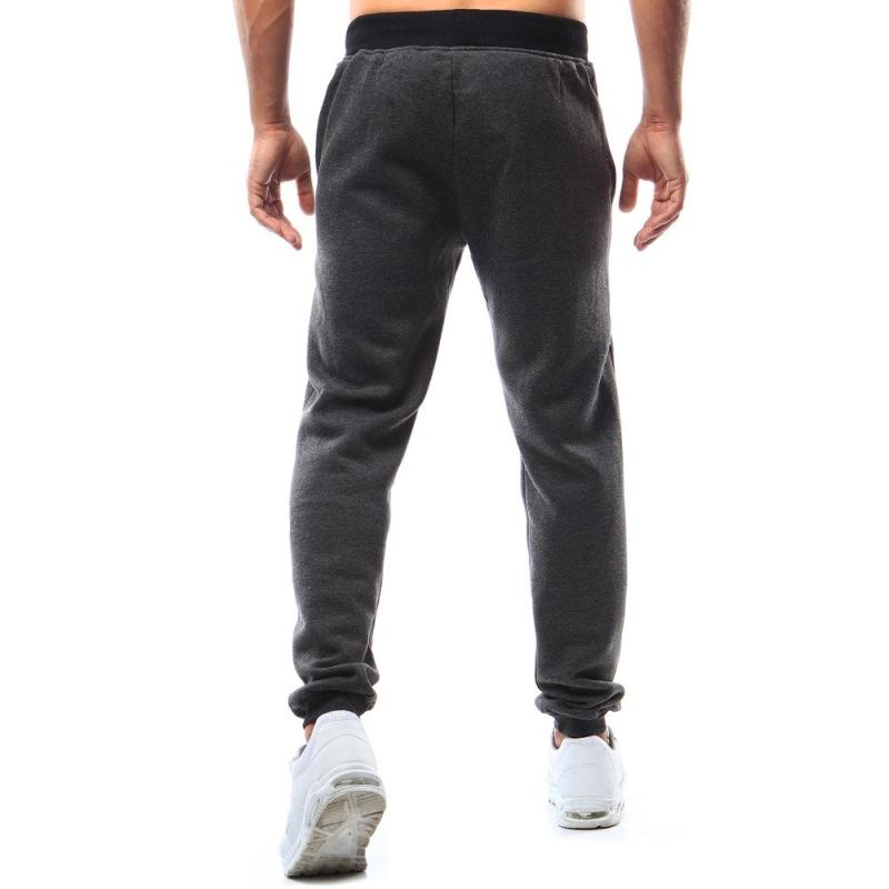 Pánske tepláky antracitové s pevným pásom