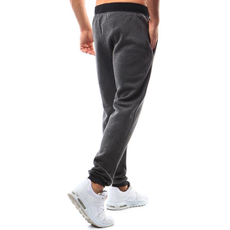 Pánske tepláky antracitové s pevným pásom