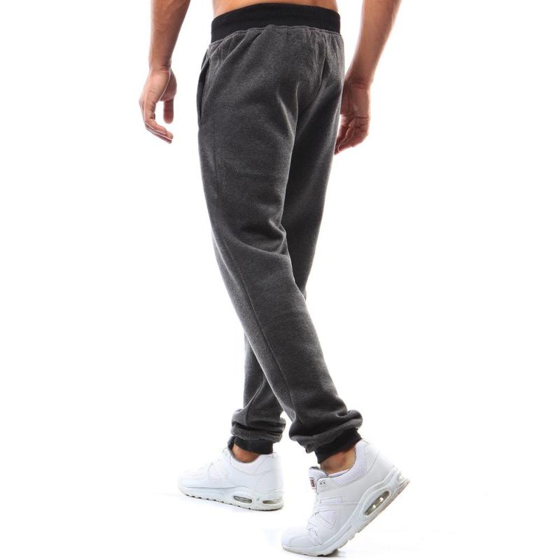 Pánske tepláky antracitové s pevným pásom