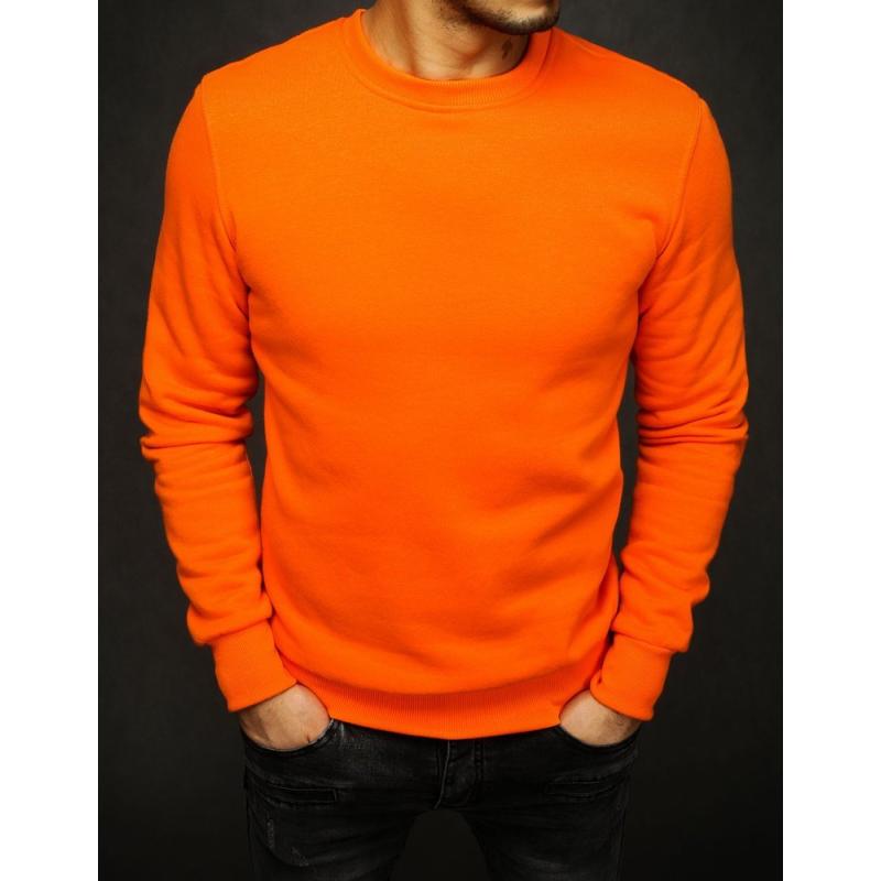 Férfi pulóver egyszínű narancssárga BX4387