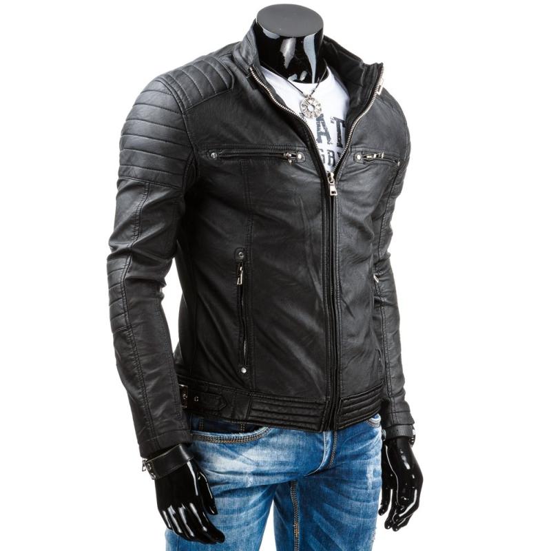 Pánská MEN bunda koženka černá TX3247