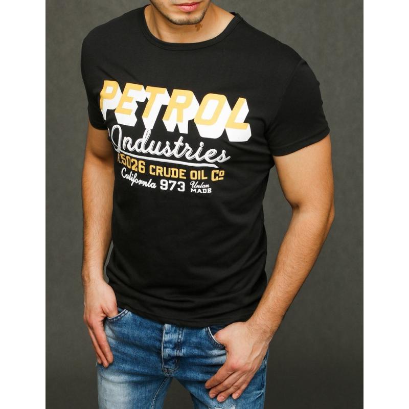 Pánské tričko s potiskem černé RX3923
