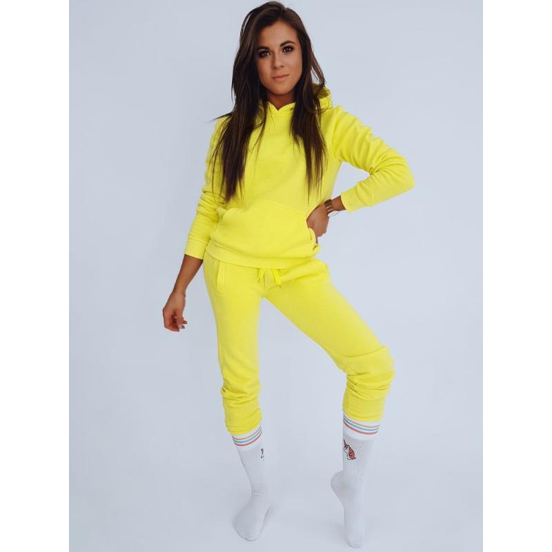 Dámskí mikina s kapucí BASIC žlutá BY0284