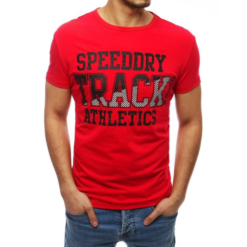 Pánske tričko T-shirt s potlačou červenej RX3910