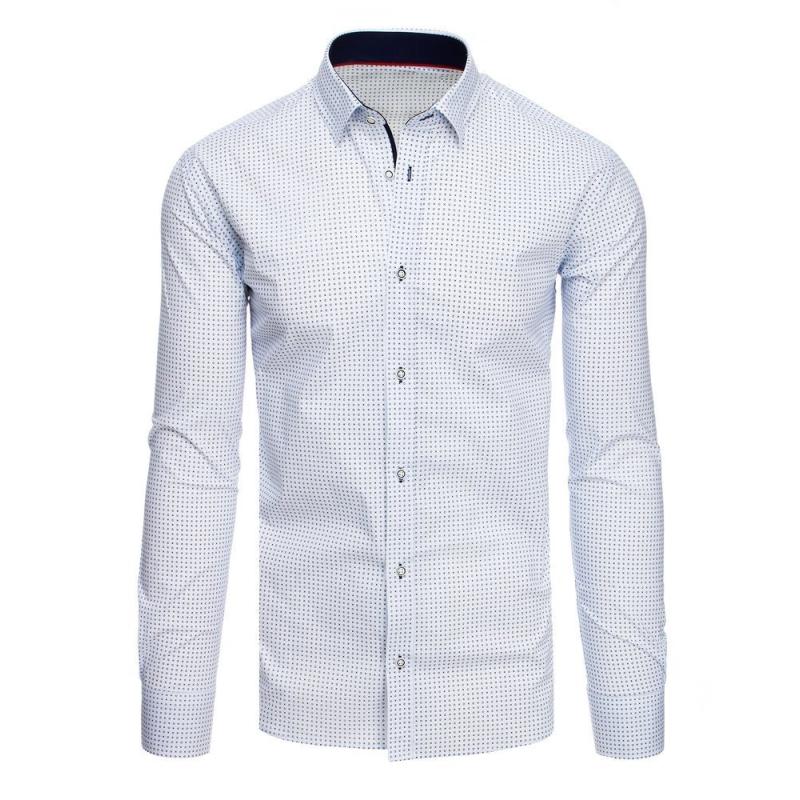 Bílá pánská košile vzorkovaná DX1881