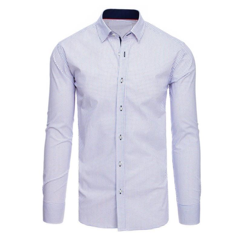 Bílá pánská košile vzorkovaná DX1884