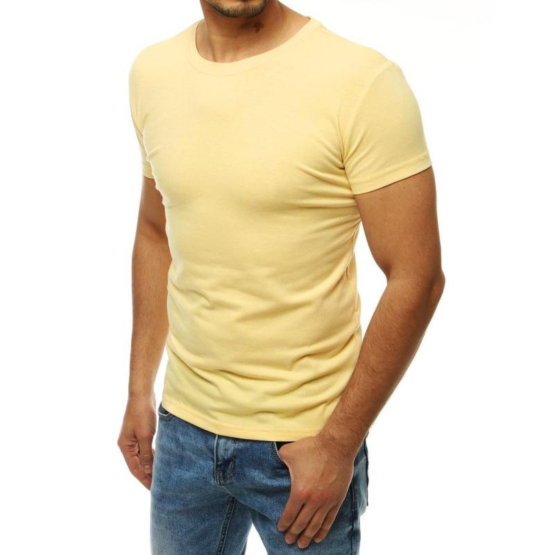 Pánske tričko bez potlače svetložlté RX4188