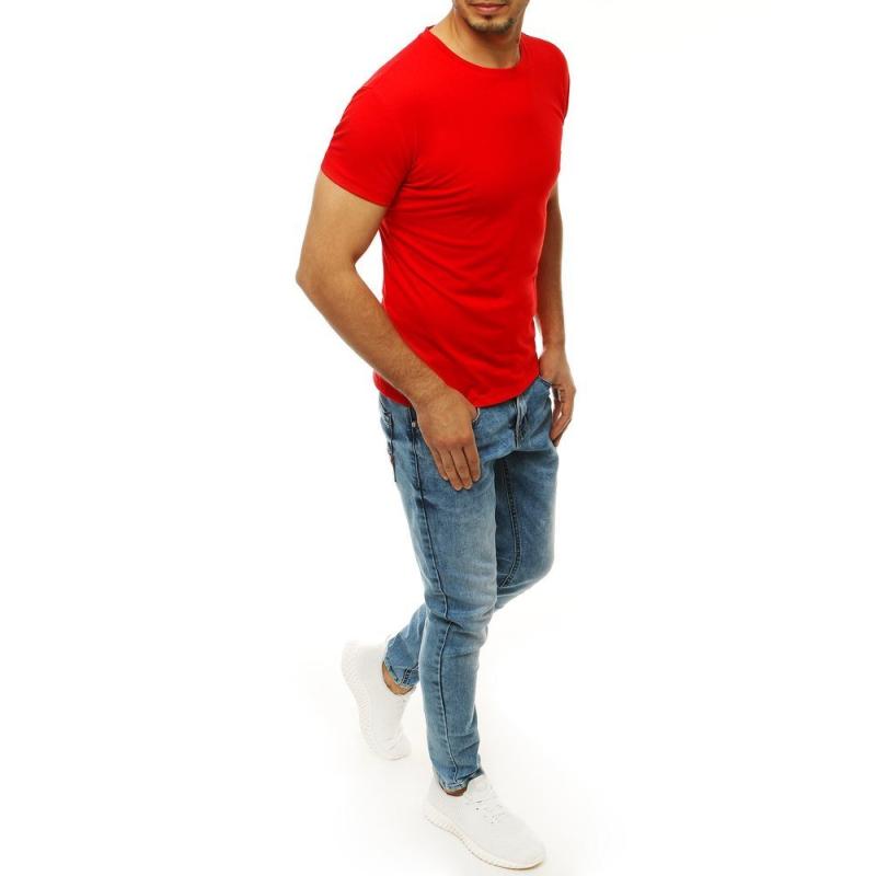 Pánske tričko bez potlače červené RX4189