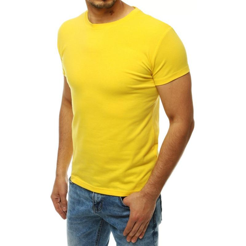 Pánské triko bez potisku žluté RX4194