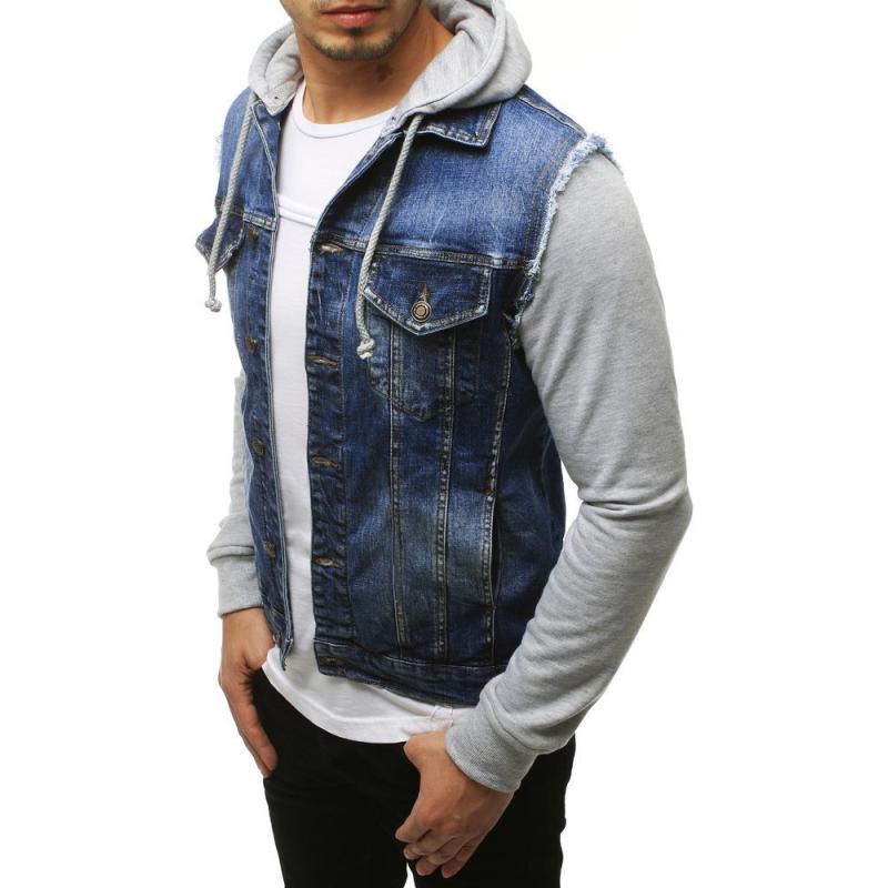 Pánska džínsová bunda modrá