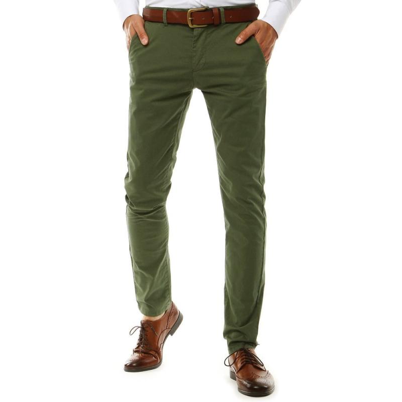 Pánské kalhoty chinos zelené UX2579