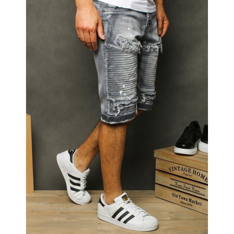 Pánská kraťasy jeansové světle šedé SX1285