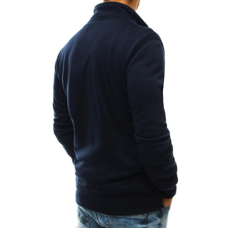 Pánska mikina rozopínajúce bez kapucne tmavo modrá BX4567