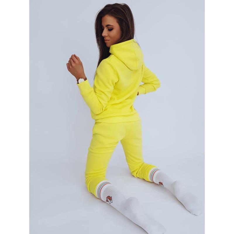 Női kapucnis tréningruha DRESSLILY sárga